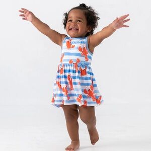 PLAY by LITTLE SLEEPIES EUC/LN Bamboo Crab Lobster Dress w/ Built in Onesie